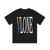 VLONE T-shirt Grande "V" Maglietta da uomo / da donna Coppie Casual Tendenza moda High Street Allentata HIP-HOP Camicia girocollo stampata in cotone 100% TAGLIA USA S-XL 6120