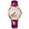 Montres-bracelets Montre en cristal de qualité supérieure pour femme 3 aiguilles analogiques faciles à lire avec bracelet en cuir Cadeau de la Saint-Valentin pour petite amie