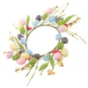 Decoratieve bloemen paasdecoratie eieren lentekrans rotan ornamenten kunstzijde doek feestartikelen muur