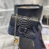 CC Borse Spalla di marca di lusso Donna Serpentine Classic Mini Patta con palla Crush dorata Catena in metallo Matelasse Borsa a tracolla Pu Aghco