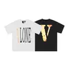 VLONE T-shirt Big "V" Tshirt Men's / Women's Couples Casual Fashion Trend High Street Loose HIP-HOP100% Cotton Printed Round Neck Shirt US SIZE S-XL 6121