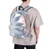 Sac à dos bleu pâle et pêche tourbillon cravate colorant motif sacs à dos enfants sac d'école épaule ordinateur portable sac à dos voyage étanche