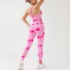 Leggings femininas de alta qualidade roupas esportivas 2 peças tie dye yoag conjuntos mulheres roupas de treino yoga conjunto desgaste