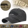 Ball Caps w trudnej sytuacji, wyblakły litera haft baseball vintage szybki suszący York Sun Hats Man Kobiety Sports Sports Snapback