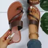 Pantoufles Chaussures Pour Femmes Tongs D'été Appartements Talons Bas Maison Mode Plage Décontracté Grande Taille Sandales Et Prix