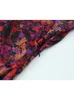 TRAF – robe mi-longue à imprimé Floral pour femmes, vêtements élégants, manches Raglan, col rond, fête, bal, plage, 2023, 240312