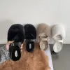 Boots Elegant Woman Shoes Winter Slippers Fur Tabi Cute Warm Home Fluffy Mules Luxury Slipper Indoor House Satin Mary Autumn Luxury