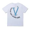 VLONE T-shirt Big "V" Tshirt Men's / Women's Couples Casual Fashion Trend High Street Loose HIP-HOP100% Cotton Printed Round Neck Shirt US SIZE S-XL 1570