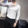 Herrklänningskjortor Kläder Green Man toppar slätt och blusar för män Business Vintage Asia Social -knapp med krage i mode 2024 s i
