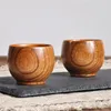 Copos de chá portátil clássico artesanal jujuba madeira estilo japonês bar drinkware copo beber café