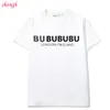 Shengh01 Yaz Kısa Kollu Tshirt Mektuplar Mens T Shirt Tasarımcı Pamuk Elbise Malzeme Siyah Beyaz Moda Erkek Kadın Tees