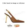 2024 Sandaler High Heels Saint Laurents Luxurys Designer Paris Dress Classics Women 10cm Platform Heel Slingback Golden Office Wedding Botts With Box Size 35-41