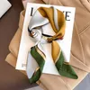 Halsduk Silk Scarf For Women Luxury Hijab Hair Bands 2024 Square NeckerChief Female Satin Shawl Ribbon pannband Fashion Wraps Bandana