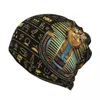 Berets starożytny złoty faraon egipt król tut bandana dec cieplej dzianin czaszki czapki czapki rurki narciarskie chód hieroglify pokrywka twarzy