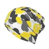 Berets Amarelo Camo Camuflagem Padrão Bandana Inverno Pescoço Aquecedor Skullies Beanies Caps Mulheres Envoltório Rosto Lenço Para Caminhadas Gaiter Headband