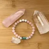 Strand 8MM Natural Stone Rose Quartz Bracelet For Women Amazonite Bangle Howlite Mala Beads Energy Healing Bracelets Jewelry Girl Gift