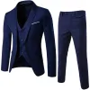 Suits Men Classic 3 -stycken Set Suit Wedding Suits For Men Slim Suit Jacket Pant Vest Suit For Men Tuxedo Single Breasted Plus Szie S6xl