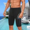 Men's Shorts Casual Summer Hawaiian Swimwear Skinny Solid Color Elastic Swimming Trunks Classic Seaside Beach Swimsuit Male