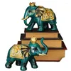 Decoratieve beeldjes 2 stuks Olifant Standbeeld Hars Home Decor Dierlijke Sculpturen Voor Ontwerp Moderne Accessoires Ambachtelijke Gift