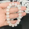 Strand Chinese Style Imitation Jade Crystal Beaded Bracelet Lucky Wealth Handmade Elastic Money Amulet For Women Men