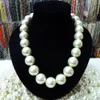 18mm witte ronde schelp parelketting 18 inch 18K gesp onregelmatige gekweekte sieraden bruiloft klassieke vrouwen prachtige 240305