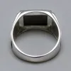 Echt massief zilver 925 ringen man met zwarte onyx natuursteen vintage Turkse heren Turkije sieraden Anillos Hombre 240305