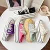 HBP Non-Brand Canvas Women Shoes Walking Shoes Height Increasing Slip On Canvas Trendy Shoes