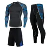 Roupa íntima térmica masculina gejinidi conjunto de treino de compressão rashgard fitness thermo mma ginásio esporte terno longo johns