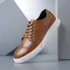 HBP Nonbrand New Fashion Corean Version of the British Plate Shoes Lace-Up Brogue Retro Single Single Mens