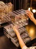 Luxury Jewelry Boxes Organizer Hanging Earrings Rack Transparent Acrylic Display Case Necklace Stray Kids Storage Box 3 Layers 240309