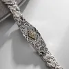 Bogowie wszyscy widzą Eye Cuban Chain Mens Hand Woman 14K Złota Bransoletka Wakacyjna biżuteria