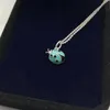 Diseñador tiffay and co S925 Sterling Silver para mujer azul rojo Seven Star Ladybug Necklace Moda versátil joyería personalizada insecto colgante