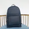 Designer Navy Rocco Backpack Vintage Men Outdoor Shoulder Bag Laptop Pocket Big Space Zippers Clossed with Leather Top Handle