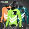 Wosawe reflexivo ciclismo blusão masculino mtb bicicleta jaqueta moto casaco à prova de vento acampamento pesca ciclismo roupas multi-uso jérsei 240312