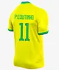 2024 Brésil VINI JR Soccer Jerseys Copa America Cup NEYMAR RODRYGO MARTINELLI Team Football ShirtHome Away Player Version Hommes Kit Ensembles