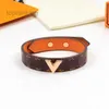 Designer Bracelet New brand V-shaped pendant fashionable and charming leather high-quality jewelry for men and women