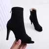 Dance Shoes Elegant Lady Sexy Stilettos High Boots Heels Women Latin Female For Women's Sandals Ballroom