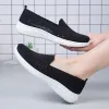Boots Summer Women's Loafers Knitted Mesh Ladies Ballet Flats Breathable Female Shoes Creepers Women Slip On Cotton Shoes Sneakers