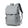 Мужской рюкзак с зарядкой через USB, студенческий 15,6-дюймовый ноутбук, школьный рюкзак, простой мужской рюкзак большой емкости для путешествий
