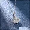 Necklace Designer Pendant Necklaces Strands Strings Mosan Diamond Sterling Sier S Skirt Baojia Threelayer Electroplating Process Au750 Dhco6