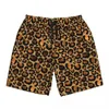 Shorts pour hommes Maillots de bain Brown Leopard Spots Board Summer Wild Animal Print Hawaii Beach Hommes Sports Fitness Séchage rapide Trunks