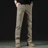 Haut de gamme décontracté hommes coupe ample jambe droite 2024 printemps et automne saison nouvelle entreprise surdimensionné kaki pantalons longs pour hommes