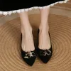Loafers 2022 Spring Leopard Print Sexy Pointed Pin Flat Mother Shoes Flat Heel Comfortabele loafers