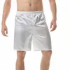 Herr shorts pajamas byxor elastisk midja fast färg extra mjuk tvättbar icke-blekande skyddande polyester män strand för