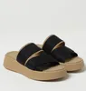 2024 Italia Sandali con tacco Mila da donna facili da indossare Scarpe in tessuto Cinghie incrociate Mulo Suola robusta Slip On Beach Slide Pantofole piatte comfort Calzature quotidiane EU35-42