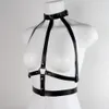 Fashion Pu Leather Harness Women Gothic Straps Sexy Garter Belt Body Bra Suspenders Bondage Handmade Bdsm Rave Festival Clothing 240312