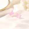 Stud Earrings Simple Style Cute Hollow Butterfly Shaped For Women Girls Fashion Mini Animal Charms Ear Jewelry Party Gifts