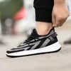 HBP Non-Brand Fly Woven Light Weight Outdoor Casual Sports Fitness Shoes Preto para homens