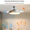 Onzichtbare plafondventilatorlamp met houtnerf Moderne lampkroonluchter voor woonkamer, eetkamer, slaapkamer, ventilatorverlichting