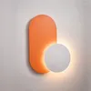 Wall Lamp Nordic Modern Coloured Elliptical Light For Restaurant Bedroom Corridor Backgrounds Decor Indoor Illumination Sconces